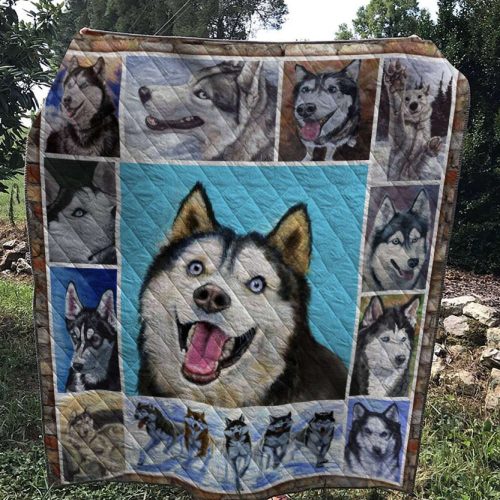 Husky 3D Customized Quilt Blanket For Fans Home Decor Gift