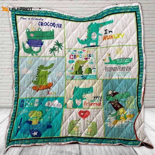 I Am A Friendly Crocodile 3D Customized Quilt