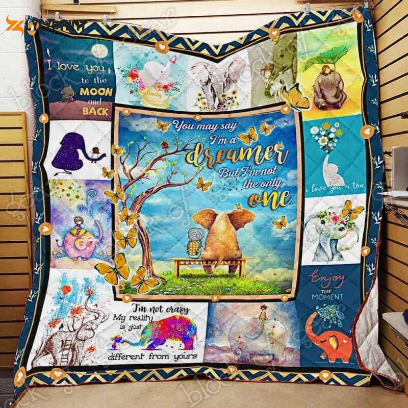 I Love You A Ton Elephant 3D Customized Quilt I Love You A Ton Elephant 3D Customized Quilt