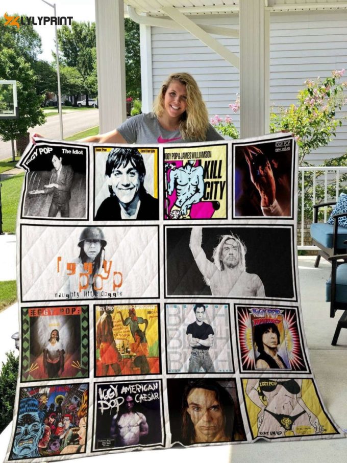 Iggy Pop Customize Quilt Blanket For Fans Home Decor Gift