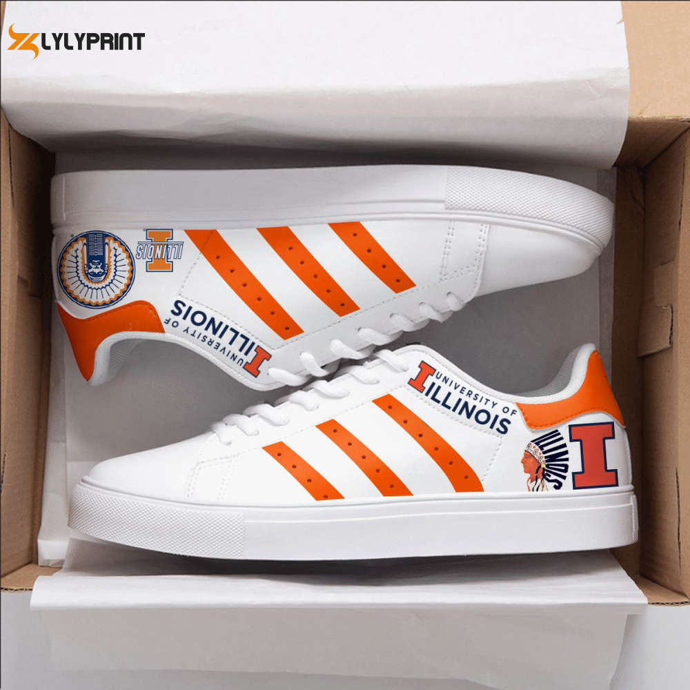 Illinois Fighting Illini 1c Skate Shoes For Men Women Fans Gift Illinois Fighting Illini 1c Skate Shoes For Men Women Fans Gift