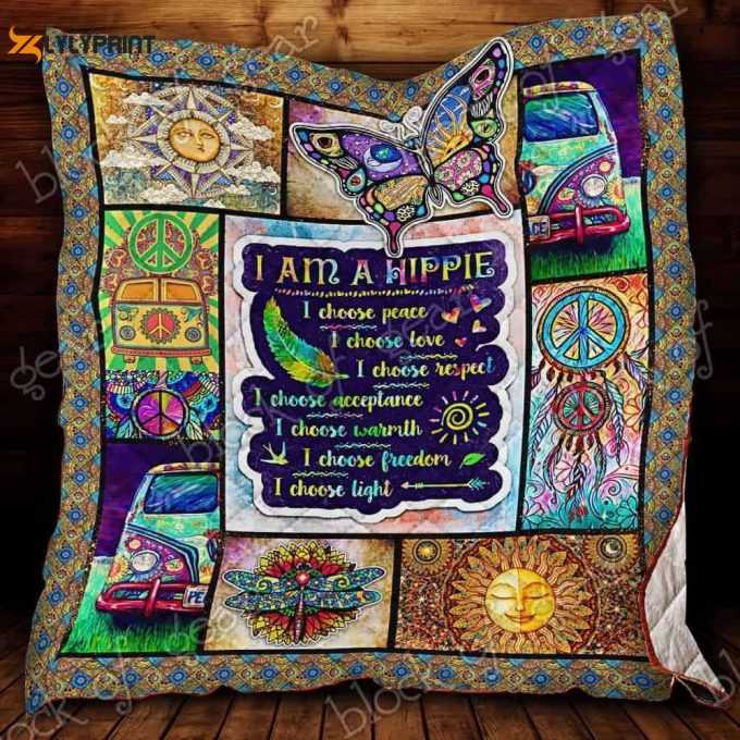Im A Hippie By Nature 3D Customized Quilt