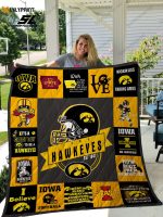 Iowa Hawkeyes 2 Quilt Blanket For Fans Home Decor Gift