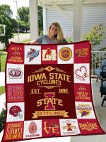 Iowa State Cyclone 4 Quilt Blanket For Fans Home Decor Gift
