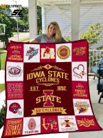 Iowa State Cyclones 2 Quilt Blanket For Fans Home Decor Gift
