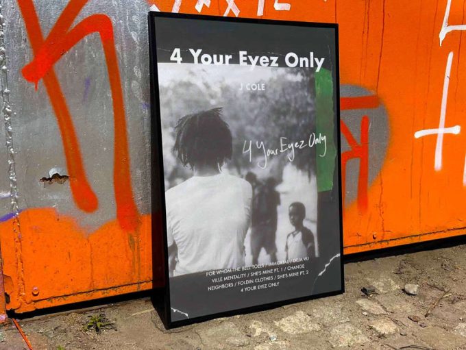 J cole “4 your eyez only” Album Cover Poster #fac