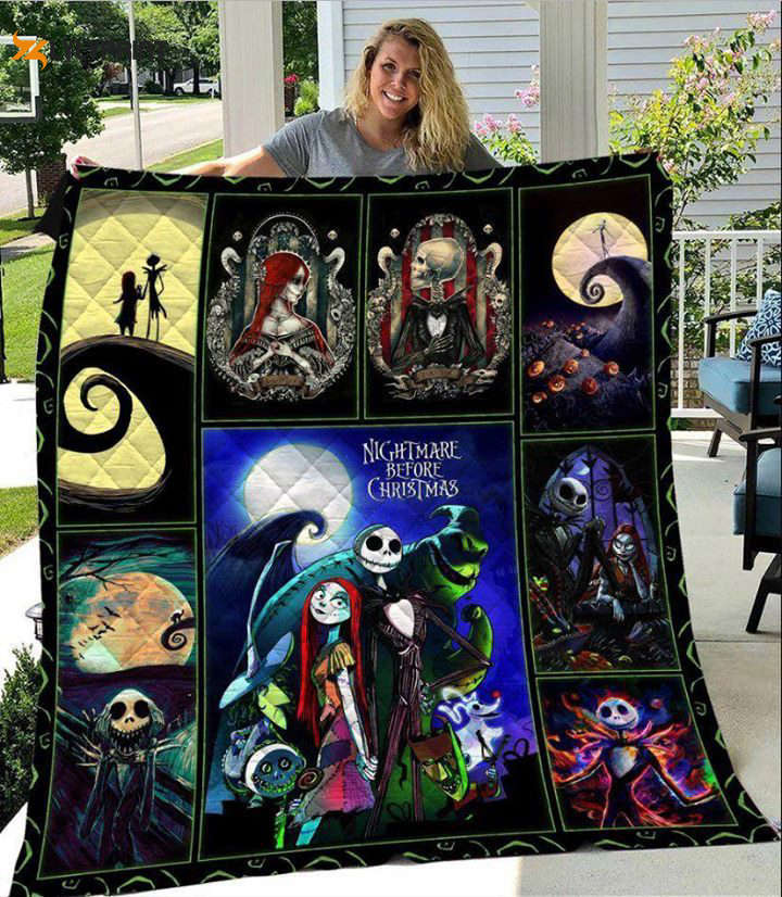 Jack Skellington Quilt Blanket For Fans Home Decor Gift Jack Skellington Quilt Blanket For Fans Home Decor Gift