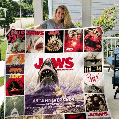 Jaws 1 Quilt Blanket For Fans Home Decor Gift