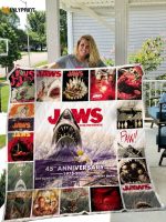 Jaws 1 Quilt Blanket For Fans Home Decor Gift