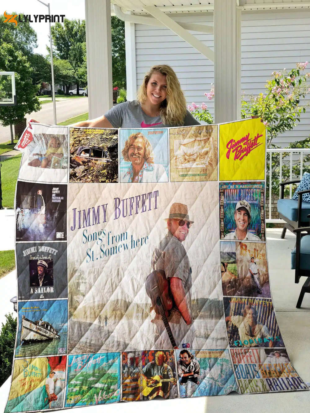 Jimmy Buffett 5 Quilt Blanket For Fans Home Decor Gift Jimmy Buffett 5 Quilt Blanket For Fans Home Decor Gift
