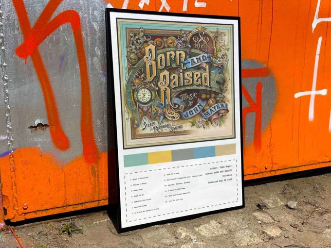 John Mayer “Born And Raised” Album Cover Poster #4