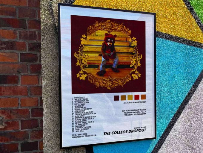 Kanye West “The College Dropout” Album Cover Poster
