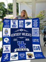 Kentucky Wildcats Quilt Blanket For Fans Home Decor Gift