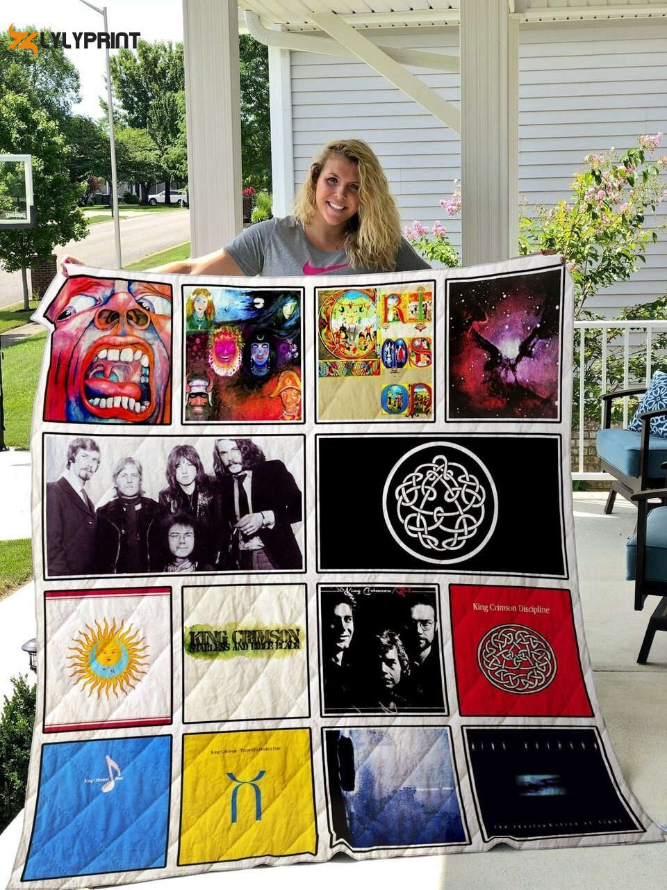King Crimson Quilt Blanket For Fans Home Decor Gift King Crimson Quilt Blanket For Fans Home Decor Gift