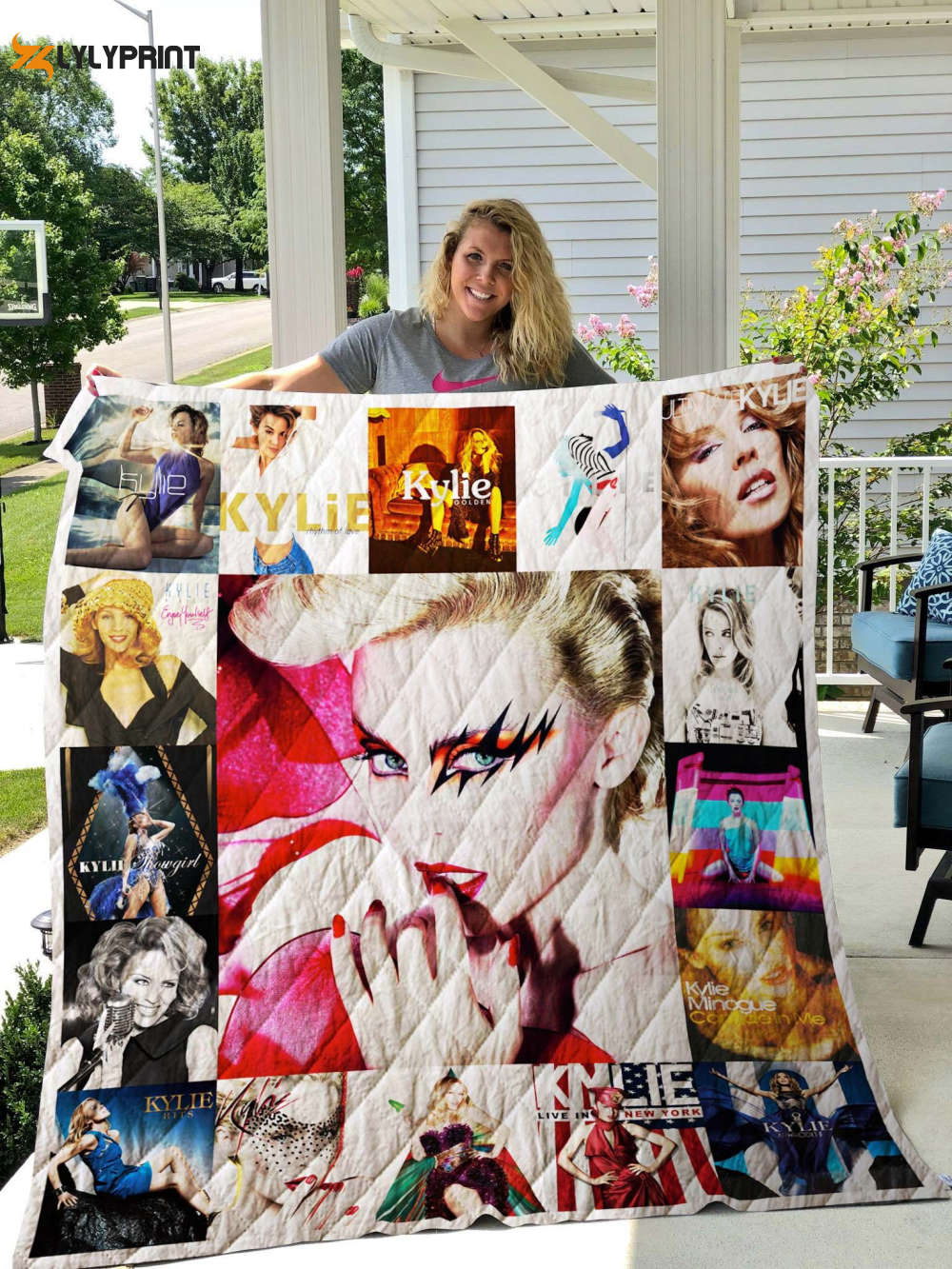 Kylie Minogue Quilt Blanket For Fans Home Decor Gift Kylie Minogue Quilt Blanket For Fans Home Decor Gift