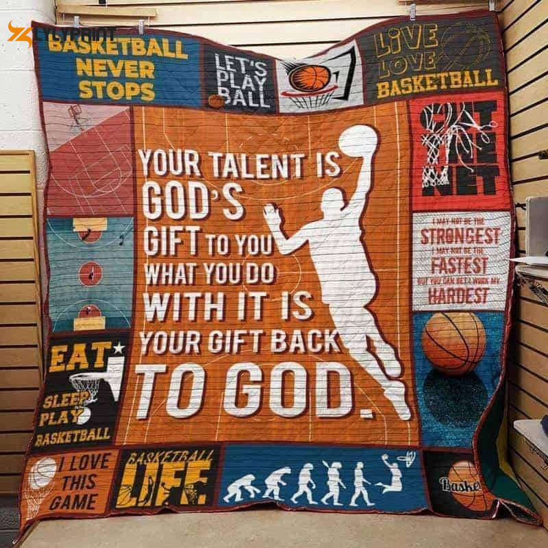 Let Play Basketball 3D Customized Quilt Let Play Basketball 3D Customized Quilt