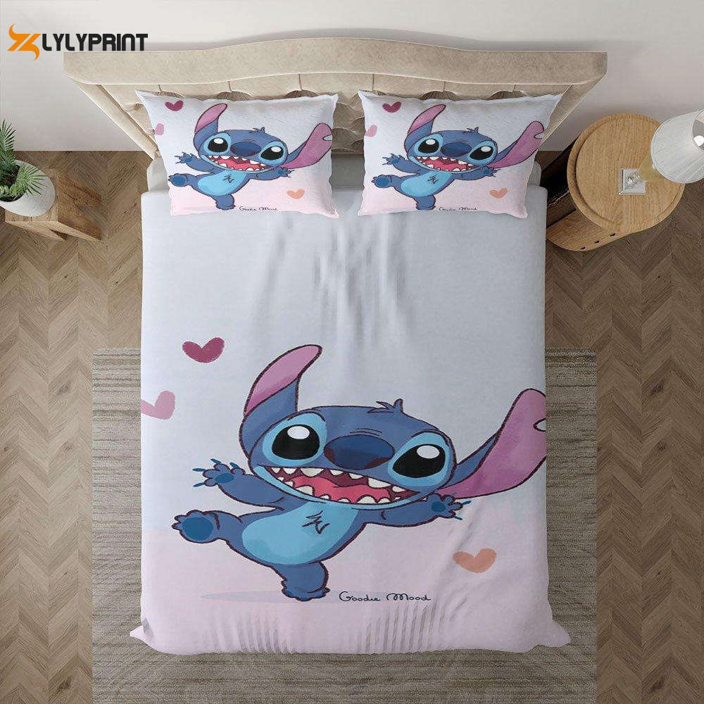 Lilo And Stitch Good Mood Gift For Fan, Lilo And Stitch Duvet Quilt Bedding Set Lilo And Stitch Good Mood Gift For Fan, Lilo And Stitch Duvet Quilt Bedding Set