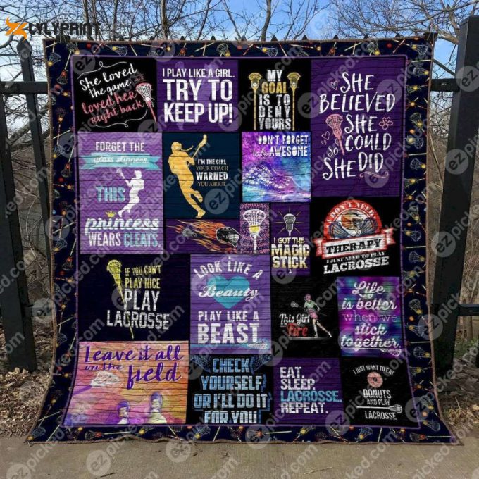 Look Like A Beauty Play Like A Beast 3D Customized Quilt