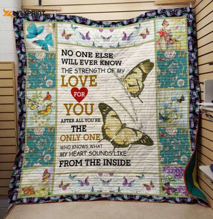 Love For You Butterfly 3D Customized Quilt Blanket For Fans Home Decor Gift