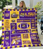 LSU Tigers Quilt Blanket For Fans Home Decor Gift