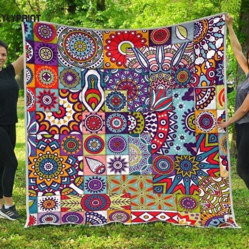 Mandala Tile Bohemian 3D Customized Quilt