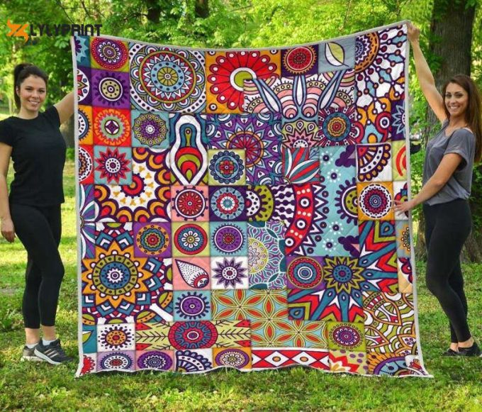 Mandala Tile Bohemian 3D Customized Quilt