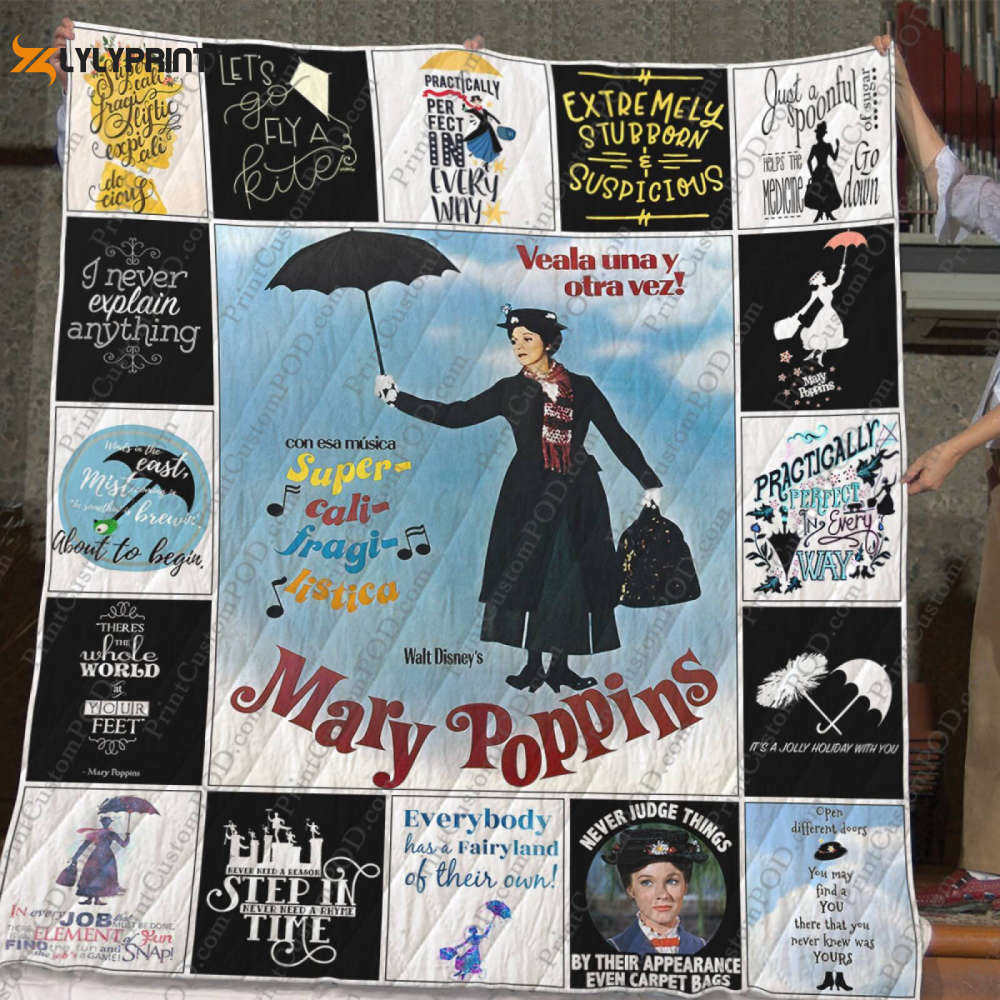 Mary Poppins 3D Customized Quilt Blanket For Fans Home Decor Gift Mary Poppins 3D Customized Quilt Blanket For Fans Home Decor Gift