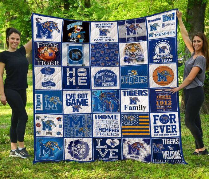 Memphis Tigers Quilt Blanket For Fans Home Decor Gift