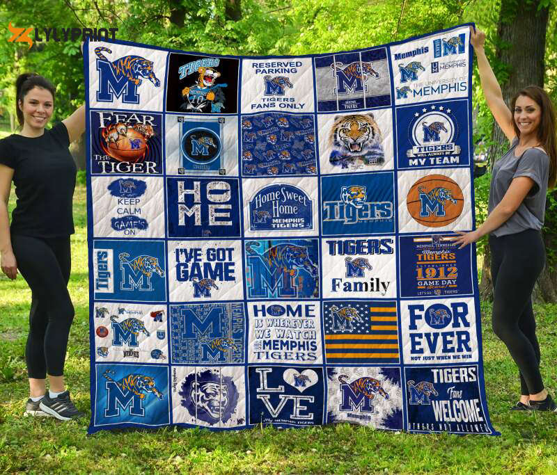 Memphis Tigers Quilt Blanket For Fans Home Decor Gift Memphis Tigers Quilt Blanket For Fans Home Decor Gift