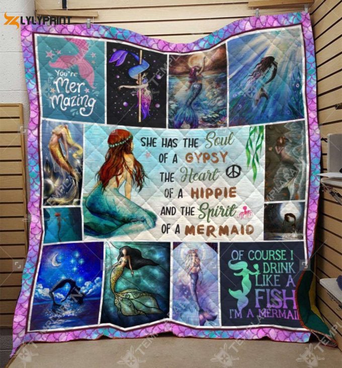 Mermaid 3D Customized Quilt