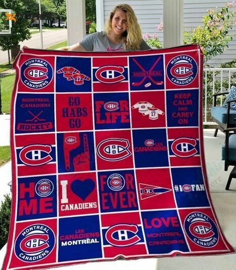 Montreal Canadiens Quilt Blanket For Fans Home Decor Gift Montreal Canadiens Quilt Blanket For Fans Home Decor Gift