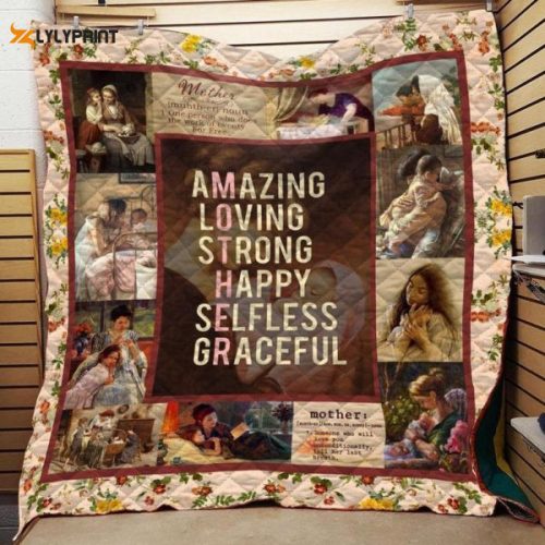 Mother 3D Customized Quilt Blanket For Fans Home Decor Gift