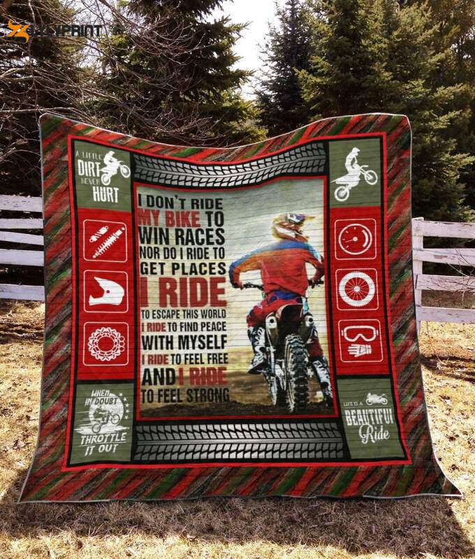 Motocross A Little Dirt 3D Quilt Blanket Motocross A Little Dirt 3D Quilt Blanket
