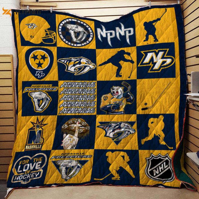 Nashville Predators 3D Customized Quilt Blanket For Fans Home Decor Gift