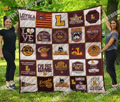 Ncaa Loyola (Chi) Ramblers 3D Customized Personalized 3D Customized Quilt Blanket For Fans Home Decor Gift Ncaa Loyola (Chi) Ramblers 3D Customized Personalized 3D Customized Quilt Blanket For Fans Home Decor Gift