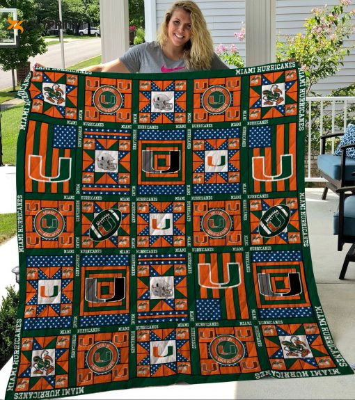 Ncaa Miami Hurricanes 3D Customized Personalized 3D Customized Quilt Blanket For Fans Home Decor Gift Ncaa Miami Hurricanes 3D Customized Personalized 3D Customized Quilt Blanket For Fans Home Decor Gift