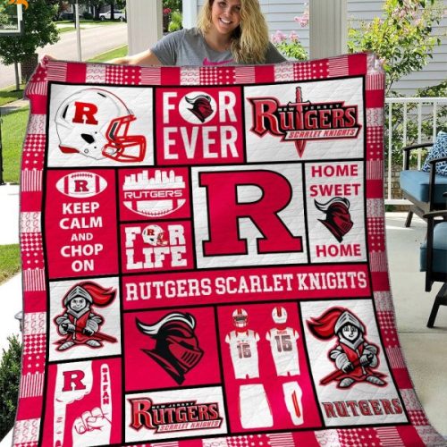 Ncaa Rutgers Scarlet Knights 3D Customized Personalized 3D Customized Quilt Blanket