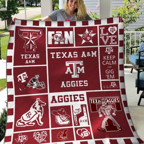 Ncaa Texas A&M Aggies 3D Customized Personalized 3D Customized Quilt Blanket
