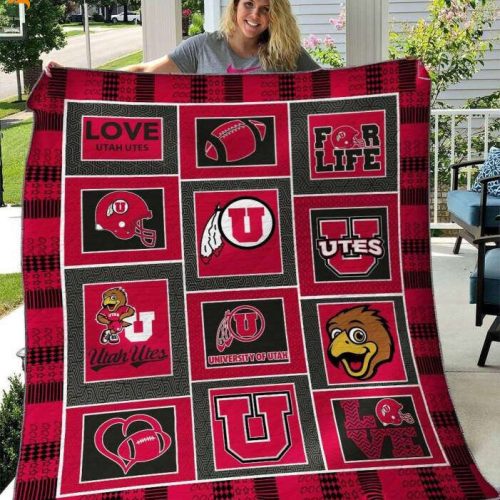 Ncaa Utah Utes 3D Customized Personalized 3D Customized Quilt Blanket Gift For Home Decor