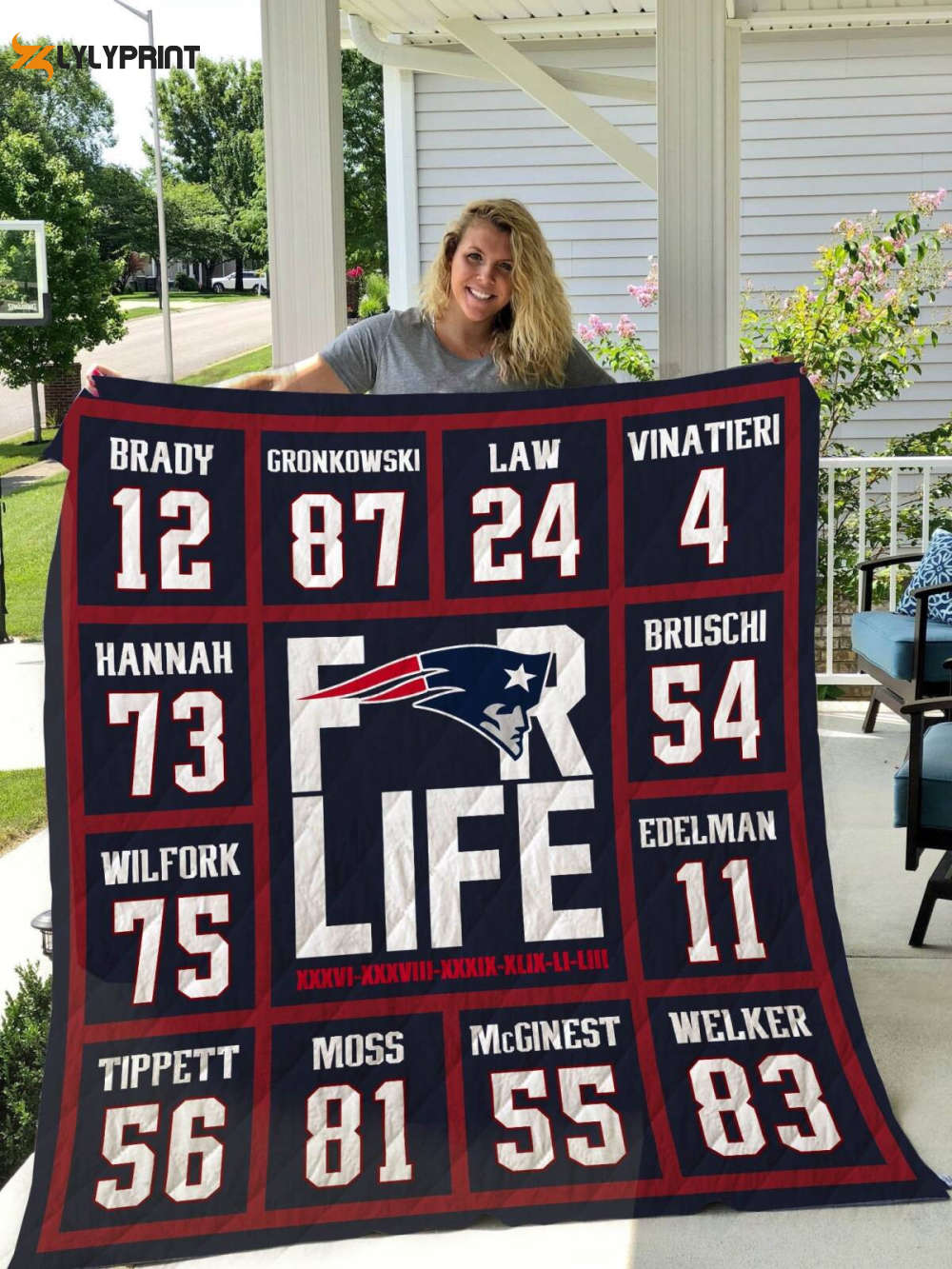 New England For Life 3D Customized Quilt New England For Life 3D Customized Quilt