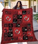 New Jersey Devils Quilt Blanket For Fans Home Decor Gift