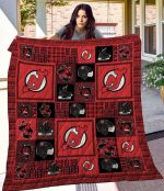 New Jersey Devils Quilt Blanket For Fans Home Decor Gift