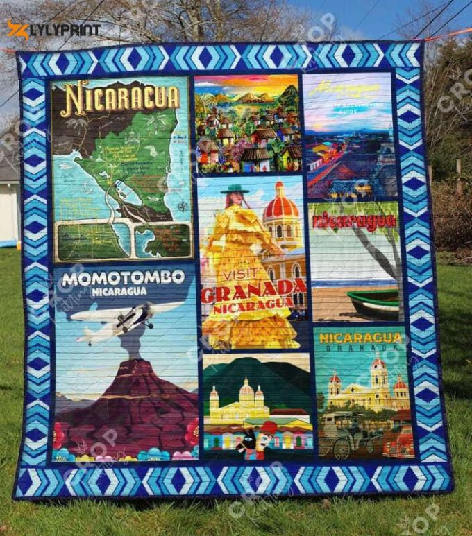 Nicaragua 3D Customized Quilt Blanket Gift For Home Decor