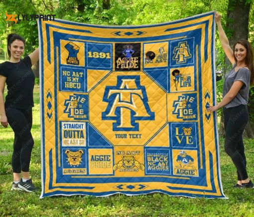 North Carolina A&T Aggies 1 Quilt Blanket For Fans Home Decor Gift North Carolina A&T Aggies 1 Quilt Blanket For Fans Home Decor Gift