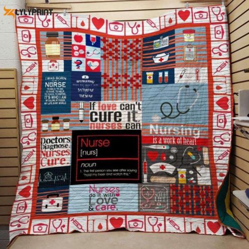 Nursing Is A Qork Og Heart 3D Customized Quilt