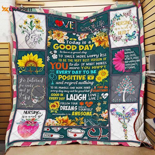 Nursing Is A Work Of Heart 3D Customized Quilt