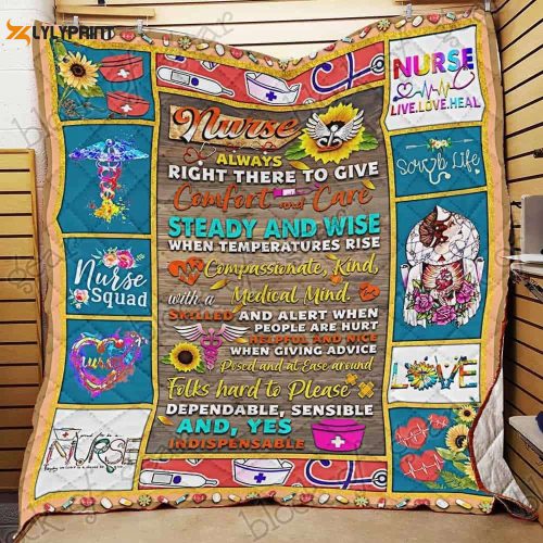 Nursing Is A Work Of The Heart 3D Customized Quilt