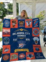Oklahoma city thunder Quilt Blanket For Fans Home Decor Gift
