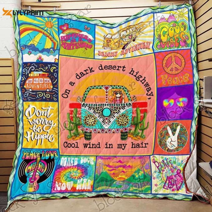 On A Dark Desert Highway Cool Wind In My Hair 3D Customized Quilt