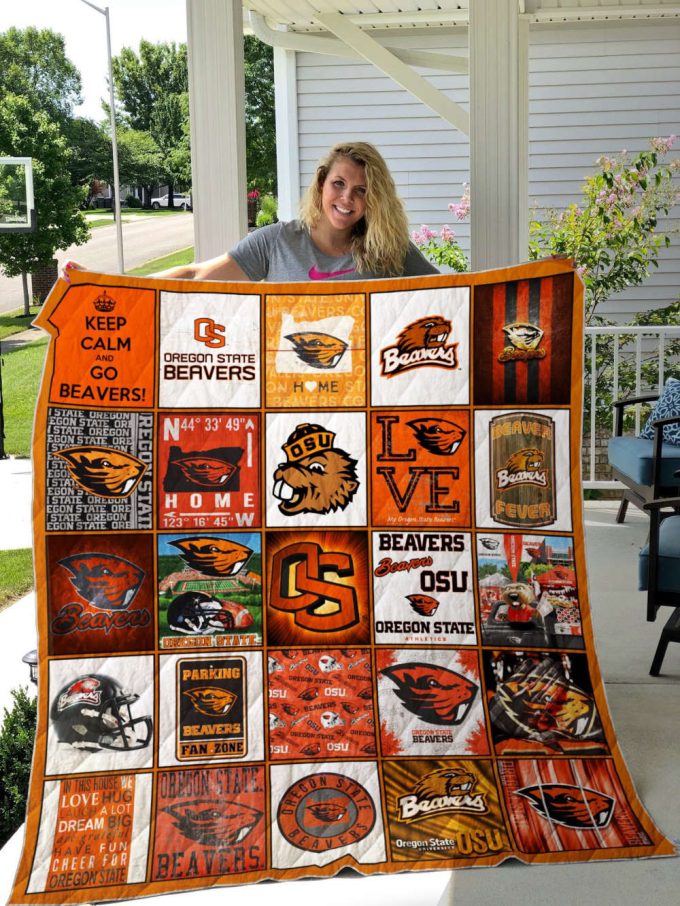 Oregon State Beavers 1 Quilt Blanket For Fans Home Decor Gift